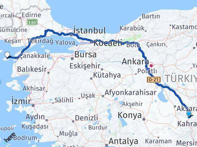 Niğde Gökçeada Çanakkale Arası Kaç Km - Yol Haritası
