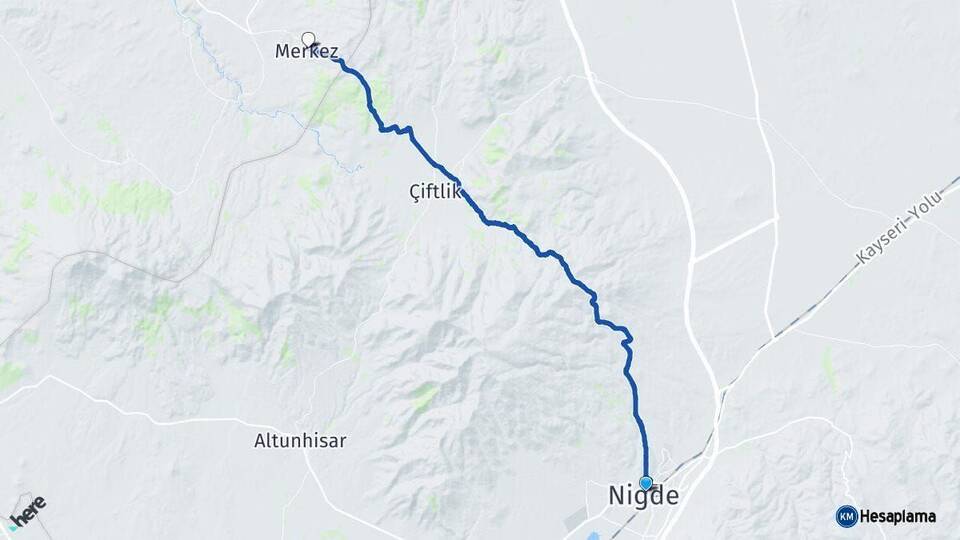 Niğde Güzelyurt Aksaray Arası Kaç Km - Yol Haritası