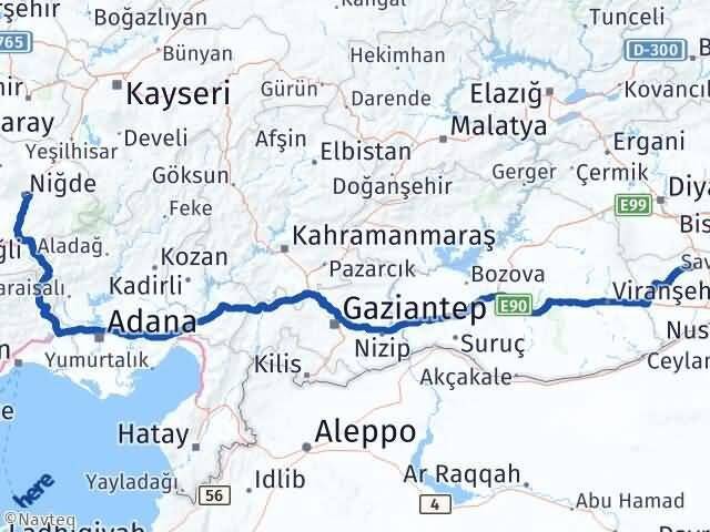 Niğde Mazıdağı Mardin Arası Kaç Km - Yol Haritası