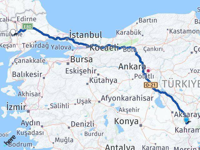 Niğde Meriç Arası Kaç Km - Yol Tarifi