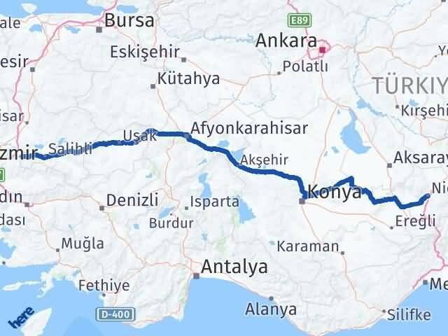 Niğde Turgutlu Manisa Arası Kaç Km - Yol Haritası