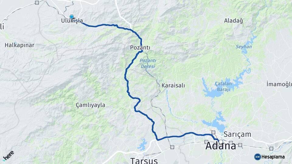 Ulukışla Adana Arası Kaç Km - Yol Tarifi