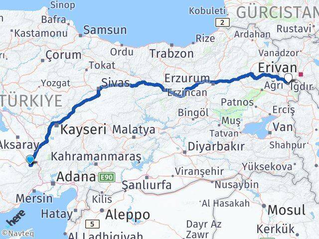 Niğde Ulukışla Iğdır Arası Kaç Km - Yol Haritası