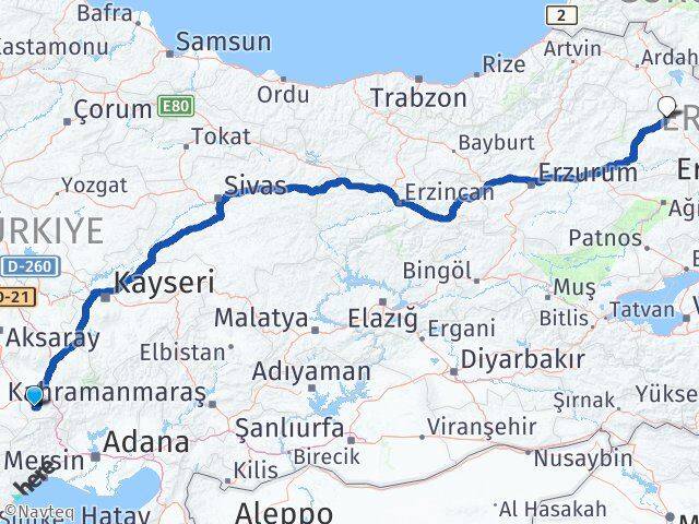 Niğde Ulukışla Kars Arası Kaç Km - Yol Haritası
