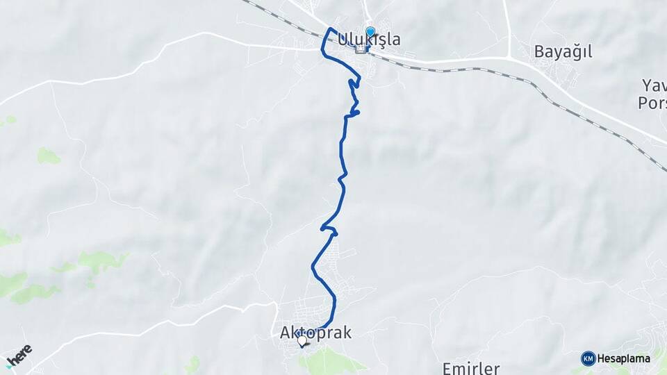 Niğde Ulukışla Kılan Ulukışla Arası Kaç Km - Yol Haritası
