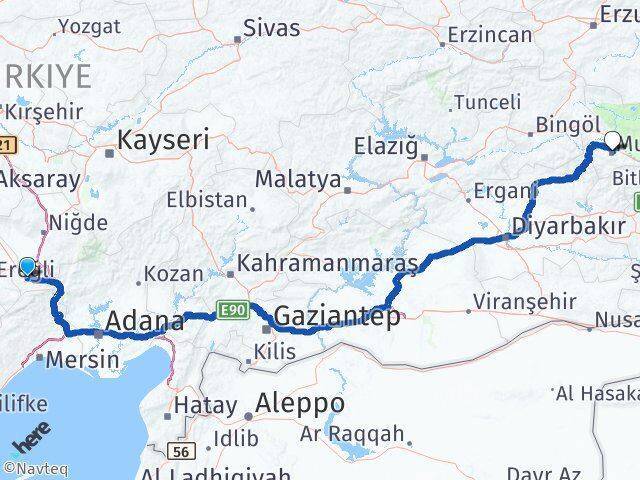 Ulukışla Muş Arası Kaç Km - Yol Tarifi