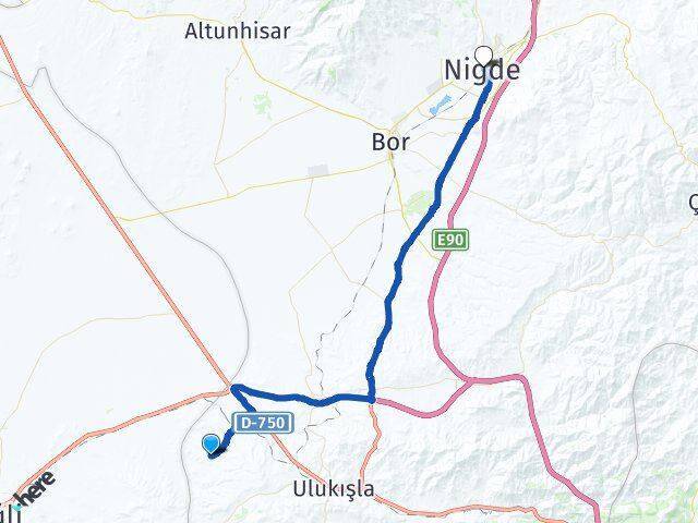 Şeyhömerli Niğde Arası Kaç Km - Yol Tarifi