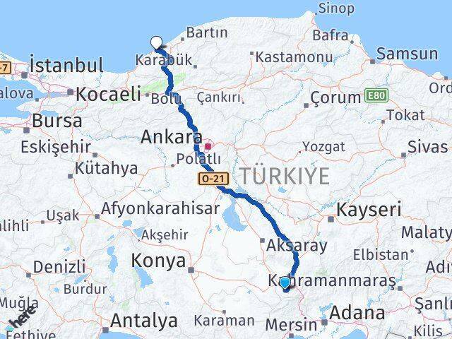 Ulukışla Zonguldak Arası Kaç Km - Yol Tarifi