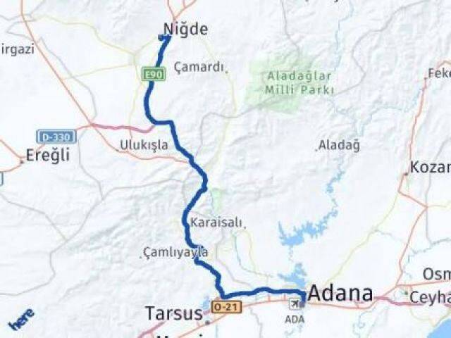 Niğde Yüreğir Arası Kaç Km - Yol Tarifi