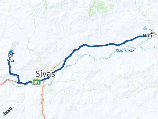 Nuri Demirağ Havalimanı Hafik Arası Kaç Km - Yol Tarifi