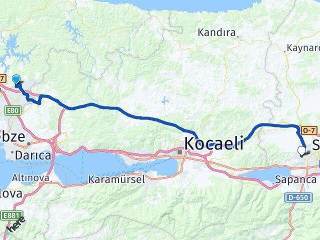 Okan Üniversitesi Serdivan Arası Kaç Km - Yol Tarifi