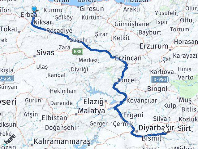 Akkuş Batman Arası Kaç Km - Yol Tarifi