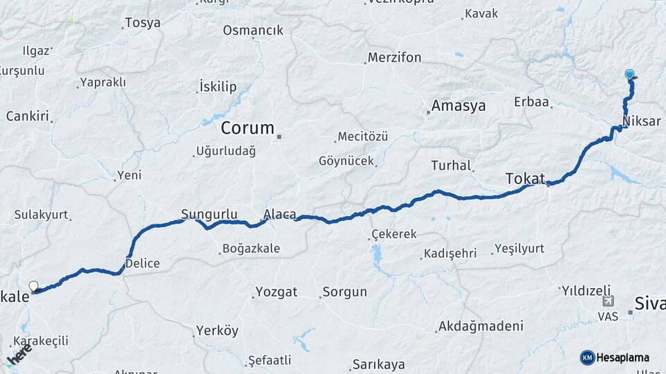 Akkuş Kırıkkale Arası Kaç Km - Yol Tarifi