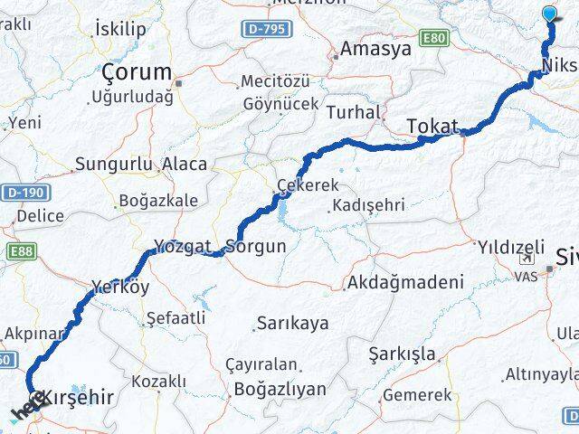 Akkuş Kırşehir Arası Kaç Km - Yol Tarifi
