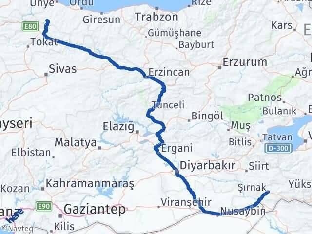 Akkuş Şırnak Arası Kaç Km - Yol Tarifi