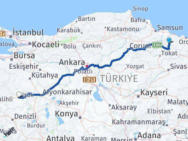 Akkuş Uşak Arası Kaç Km - Yol Tarifi