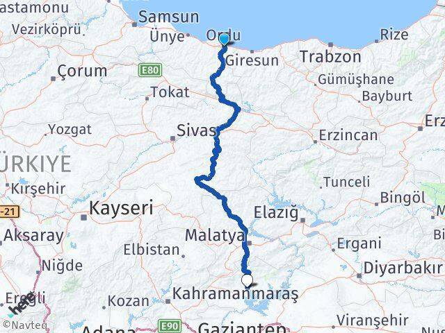 Altınordu Adıyaman Arası Kaç Km - Yol Tarifi