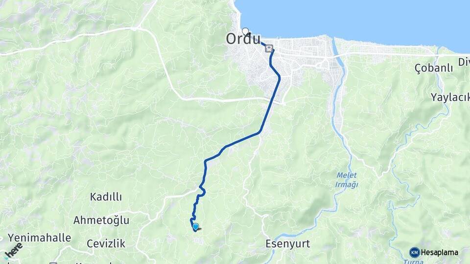 Delikkaya Altınordu Arası Kaç Km - Yol Tarifi
