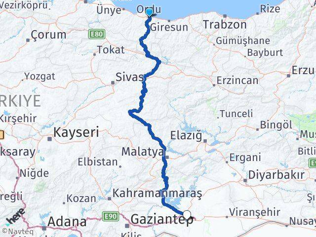 Altınordu Şanlıurfa Arası Kaç Km - Yol Tarifi