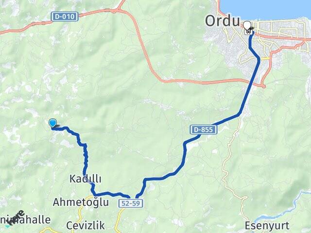 Selimiye Ordu Otogarı Arası Kaç Km - Yol Tarifi