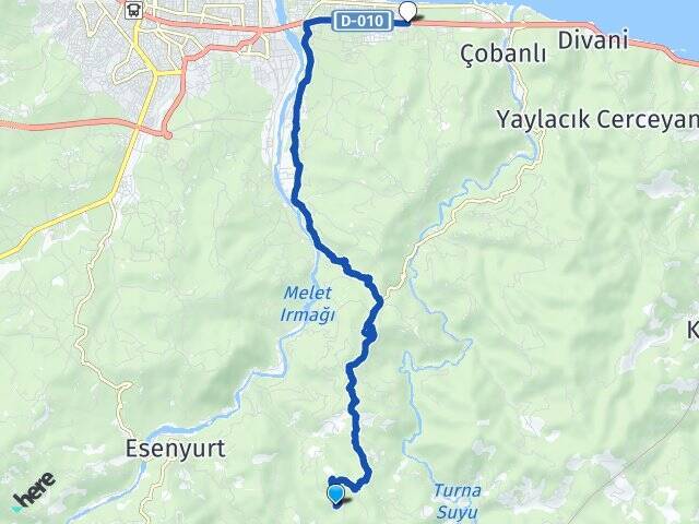 Şenocak Ordu Üniversitesi Arası Kaç Km - Yol Tarifi