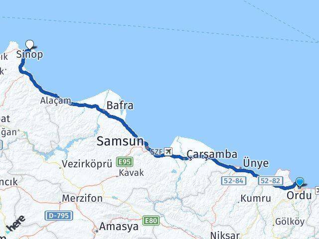 Altınordu Sinop Arası Kaç Km - Yol Tarifi