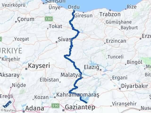 Ordu Bozova Arası Kaç Km - Yol Tarifi