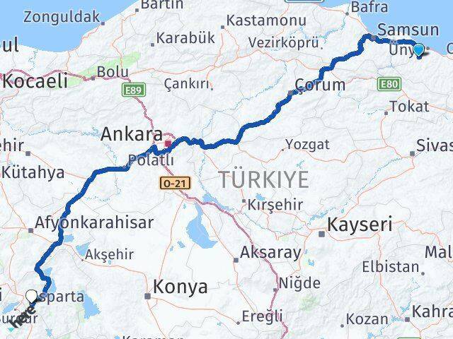 Çaybaşı Isparta Arası Kaç Km - Yol Tarifi