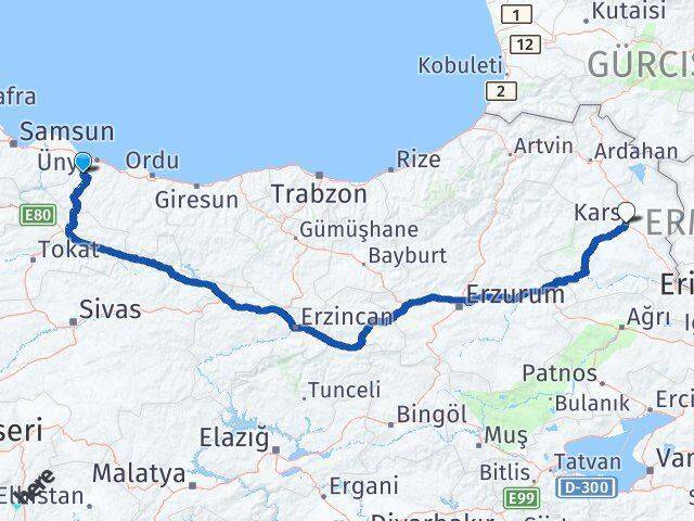 Çaybaşı Kars Arası Kaç Km - Yol Tarifi