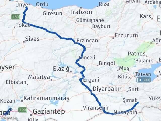 Çaybaşı Şırnak Arası Kaç Km - Yol Tarifi