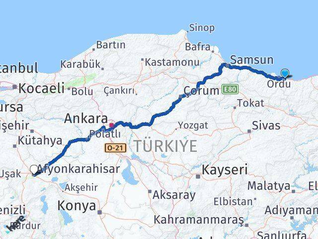 Gülyalı Afyonkarahisar Arası Kaç Km - Yol Tarifi