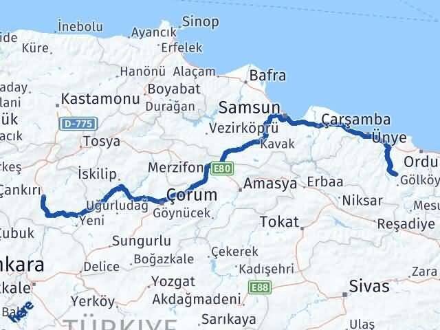 Gürgentepe Çankırı Arası Kaç Km - Yol Tarifi
