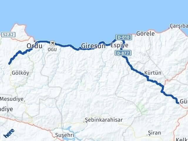 Gürgentepe Gümüşhane Arası Kaç Km - Yol Tarifi
