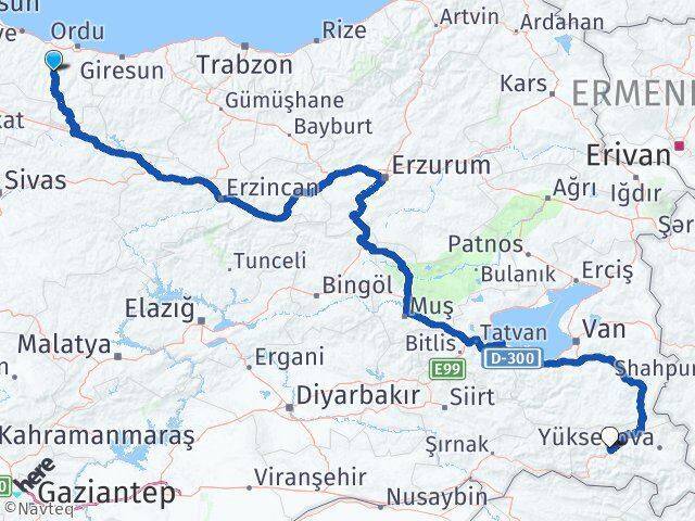 Gürgentepe Hakkari Arası Kaç Km - Yol Tarifi