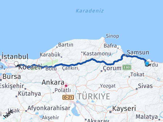 Gürgentepe Kocaeli Arası Kaç Km - Yol Tarifi