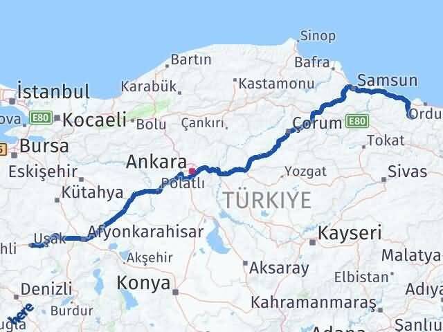 Gürgentepe Uşak Arası Kaç Km - Yol Tarifi