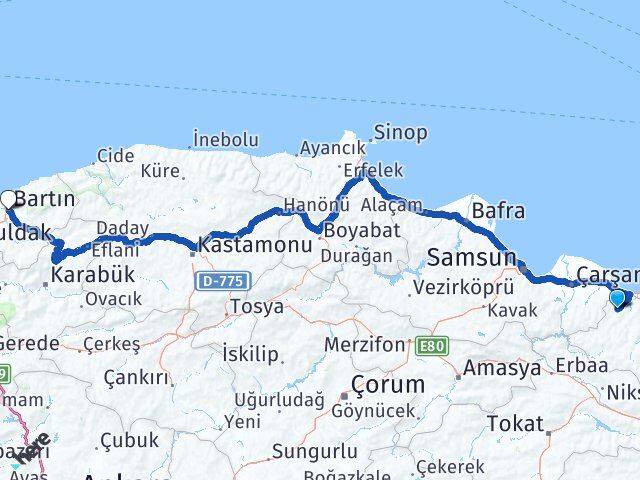 İkizce Bartın Arası Kaç Km - Yol Tarifi