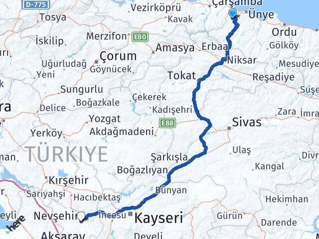 İkizce Nevşehir Arası Kaç Km - Yol Tarifi
