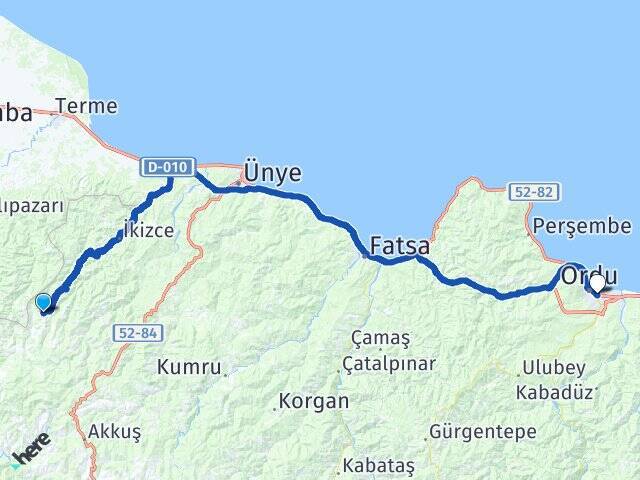 Yoğunoluk Ordu Otogarı Arası Kaç Km - Yol Tarifi
