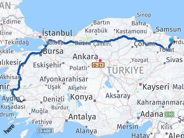 Kabataş Aydın Arası Kaç Km - Yol Tarifi