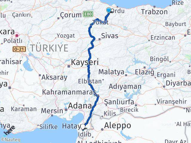 Kabataş Hatay Arası Kaç Km - Yol Tarifi