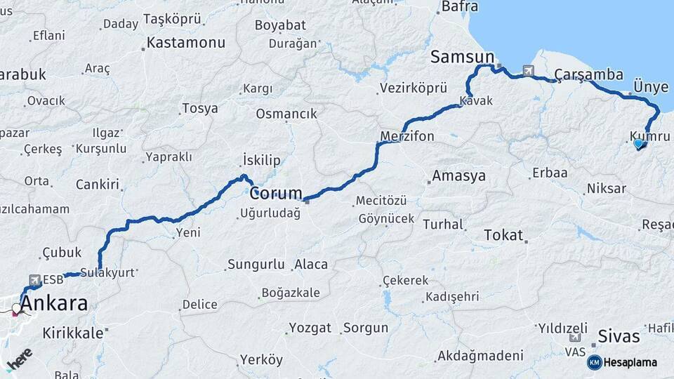 Korgan Ankara Arası Kaç Km - Yol Tarifi