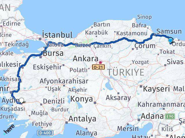 Korgan Aydın Arası Kaç Km - Yol Tarifi