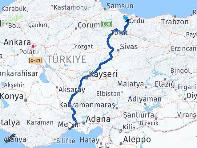Korgan Mersin Arası Kaç Km - Yol Tarifi
