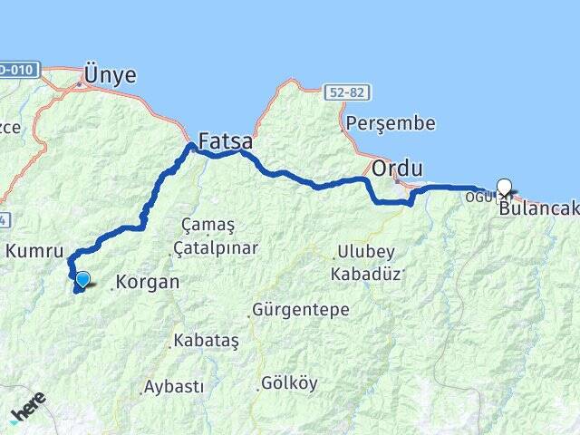 Avdullu Ordu Giresun Havalimanı Arası Kaç Km - Yol Tarifi
