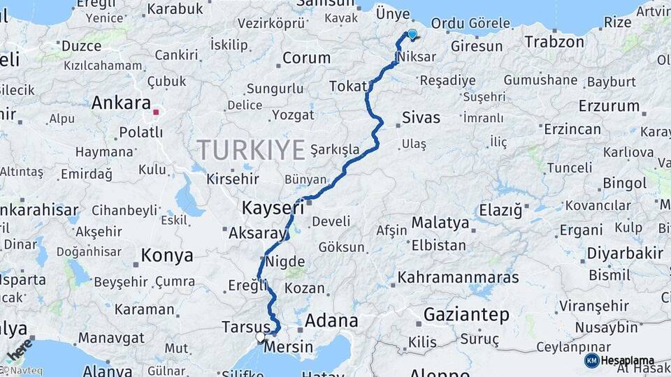 Kumru Mersin Arası Kaç Km - Yol Tarifi