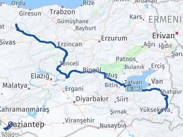 Mesudiye Hakkari Arası Kaç Km - Yol Tarifi