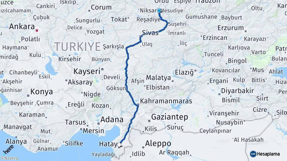 Mesudiye Hatay Arası Kaç Km - Yol Tarifi