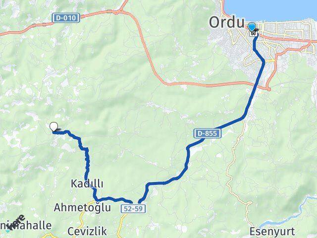 Ordu Otogarı Selimiye Arası Kaç Km - Yol Tarifi