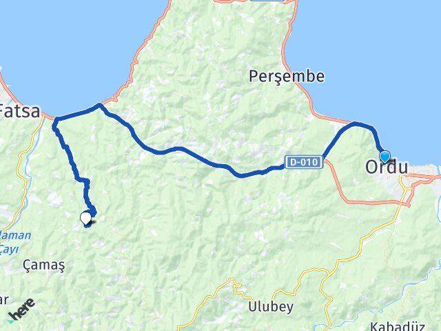 Ordu Tayalı Fatsa Arası Kaç Km - Yol Haritası